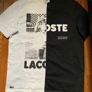 Lacoste mix match graphic tee